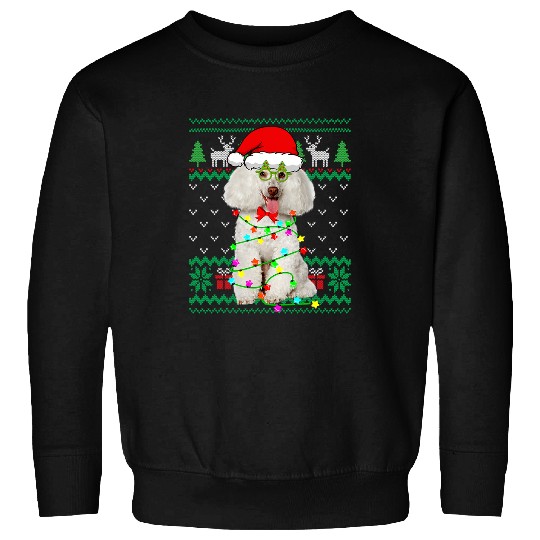 Poodle Pet Ugly Sweater Christmas Lights Poodle Dog Puppy Lover 47 Sweatshirts