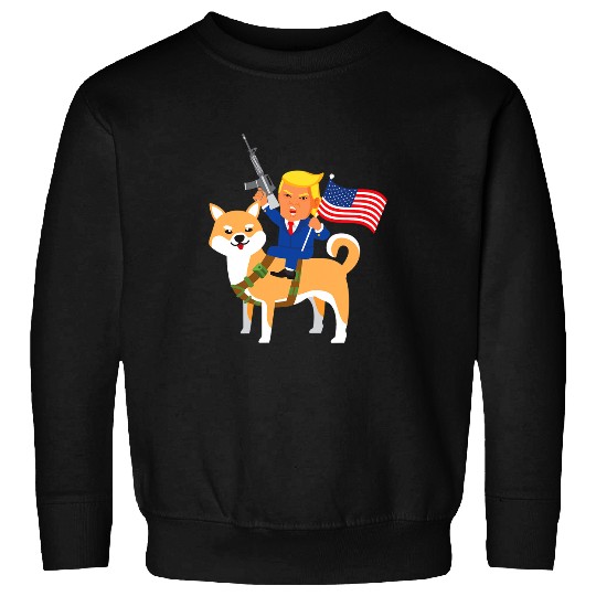 Shiba Inu Pet Trump Shiba InuMerica Election Donald Dog Mom Sweatshirts