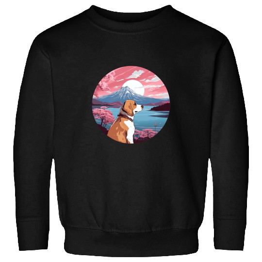 Beagle Pet Mount Fuji Funny Dog Japan Sweatshirts
