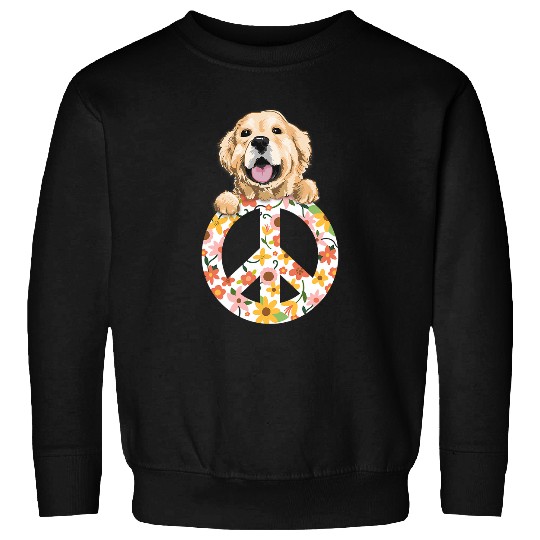 Golden Retriever Pet Lover Peace On Earth Golden Retriever Peace And Kindness Labrador 272 Retrievers Sweatshirts