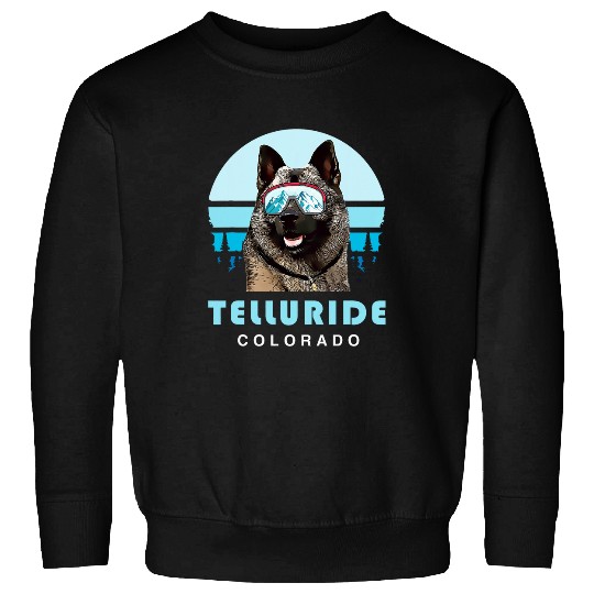 Elkhound Pet Ski Telluride Colorado Sweatshirts