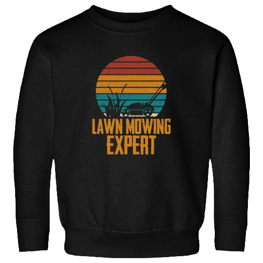 Lawn Mowing Expert Landscaper Janitor Mower Sweatshirts