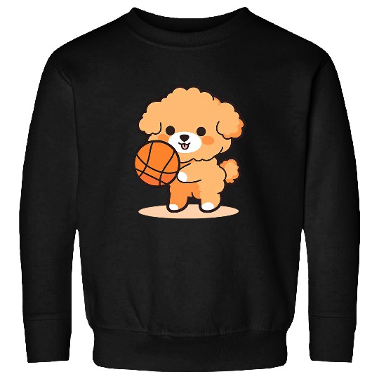 Sport Basketball Toy Poodle Basketball Funny Dog Athletic Sweatshirts
