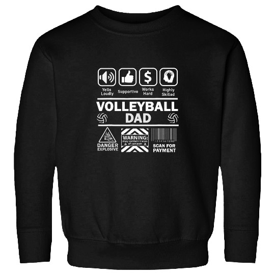 Sport Volleyball Dad Funny Contents of Sports Father Sweatshirts