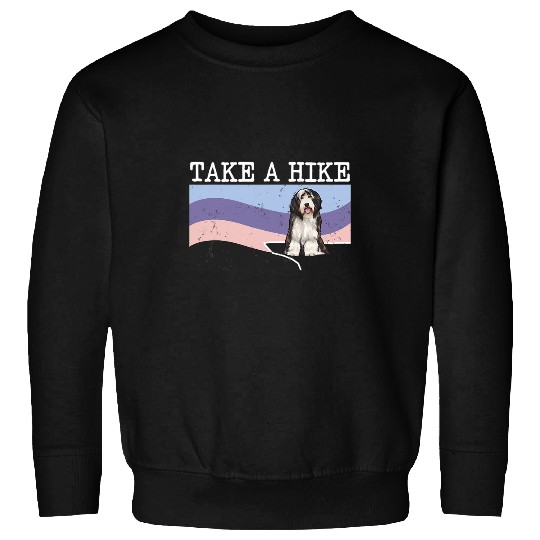 Bearded Collie Pet Take A Hike Bearded Collie Funny Graphic Hiking Sweatshirts