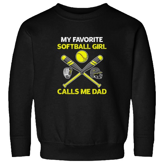 Sport Softball Mens Fastpitch Softball Design for your Softball Dad 4 Sweatshirts