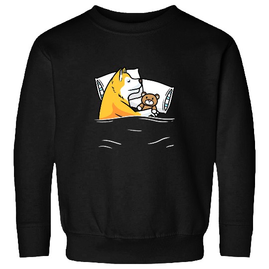 Akita Pet Inu Dog With Stuffed Animal Sleeping 3 Dog 6 Sweatshirts