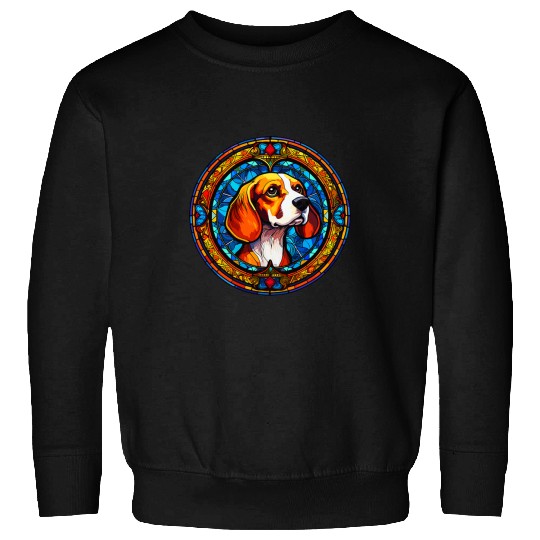Beagle Pet Stained Glass Artist 2Funny Beagle Stained Glass Art Sweatshirts