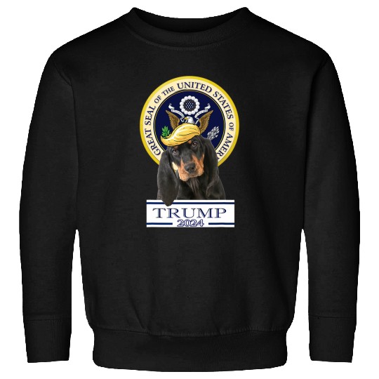 Coonhound Pet Trump 2024 Black and Tan Sweatshirts