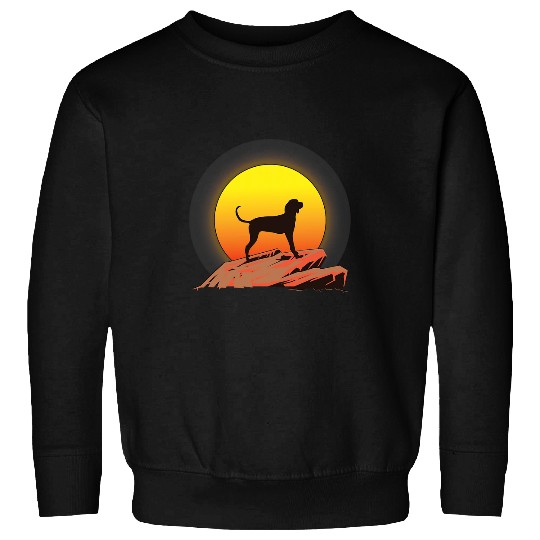 Coonhound Pet Treeing Walker Coonhound Dog Sunrise Sweatshirts
