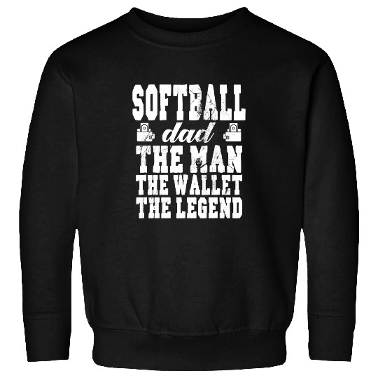 Sport Softball Mens Funny Softball Dad Man Wallet Legend Softball Dad Sweatshirts