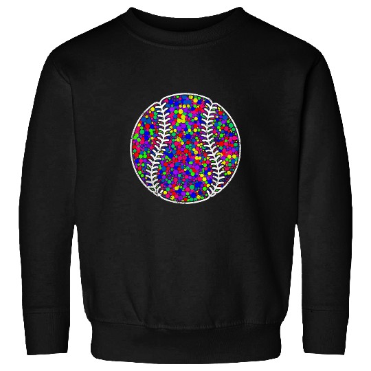 Sport Baseball Funny Polka Dot Baseball Lover Player International Dot Day 1 Sweatshirts