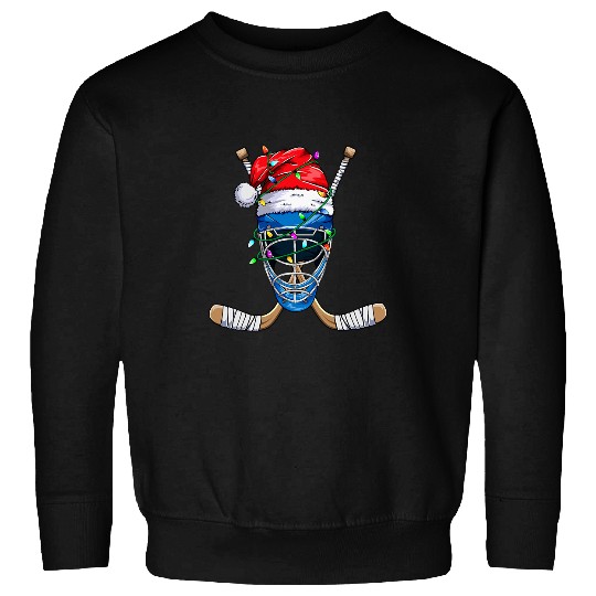 Sport Hockey Santa Sports Design For Men Boys Christmas Hockey Player 161 Sweatshirts
