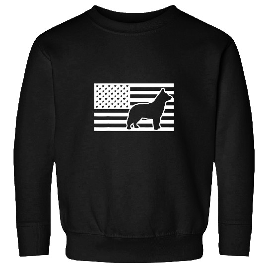 Heeler Pet Blue Heeler USA Flag Sweatshirts
