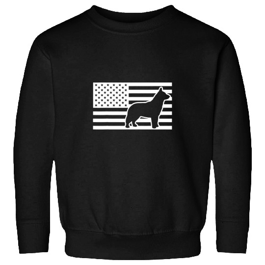 Heeler Pet Blue Heeler USA Flag Sweatshirts