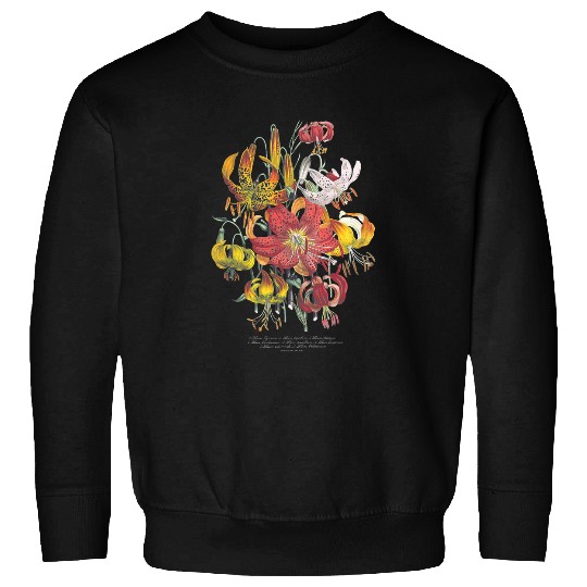 Lily colorful florist vintages flowers Sweatshirts