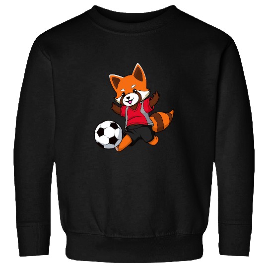 Sport Soccer Pandas Red Panda Soccer Sweatshirts