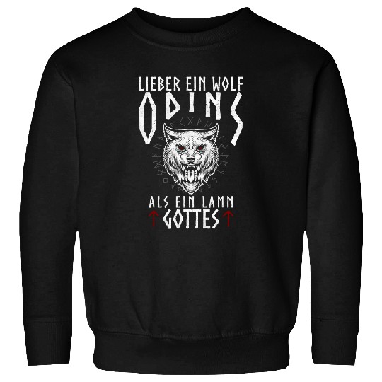 Coyote Mammal Dear a wolfs of Odins than a lamb of God Odin wolfs Fenris Sweatshirts