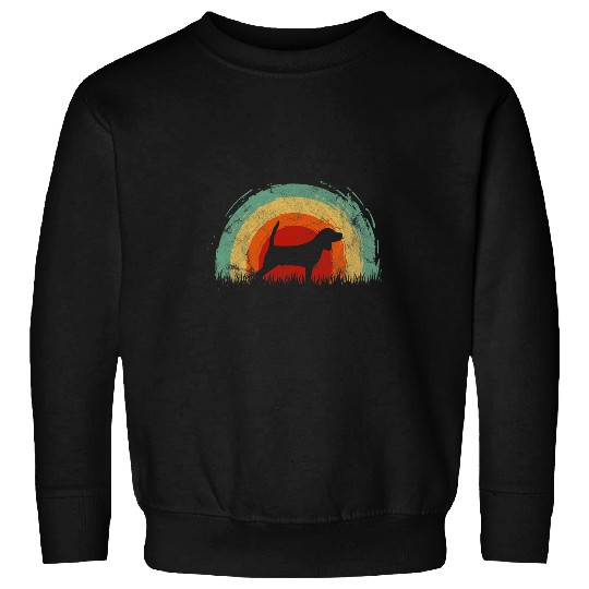 Beaschunds Pet Retro Doxle AKA Beaschunds or Beweenies Vintage Rainbow Sweatshirts