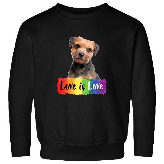Border Terrier Pet Love is Love Rainbow Dog Sweatshirts