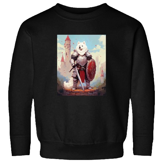 Samoyed Knight Funny Dog Medieval Sweatshirts