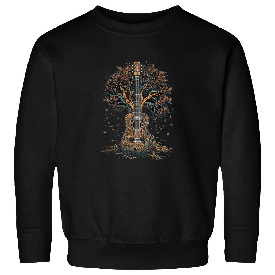 Funny Guitar Tree of Life Guitarist Guitar Player Acoustic Music Sweatshirts