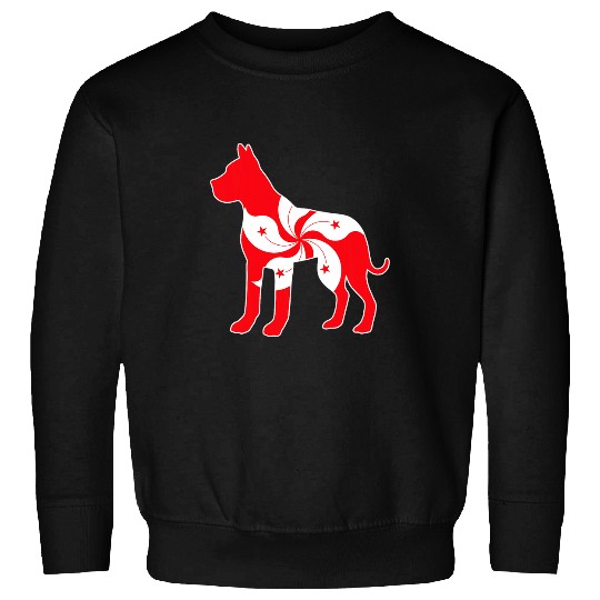 Boxer Pet Silhouette Flag of Hong Kong Sweatshirts