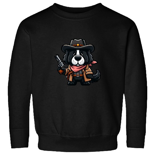 Newfoundland Pet Wild West Funny Cowboy Sweatshirts