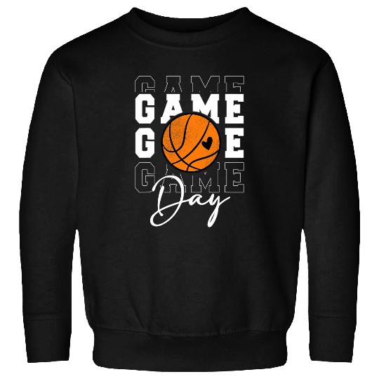 Sport Basketball Game Day Basketball For Youth Boy Girl Basketball Mom Sweatshirts