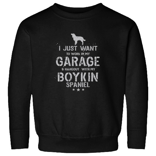 Boykin Spaniel Pet Funny Boykin Spaniel Dad Garage Men Hang 2 Sweatshirts