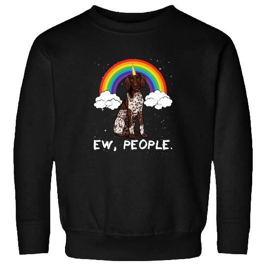 German Shorthaired Pet Rainbow German Shorthaired Pointer Ew People Unicorns Dog 1 Sweatshirts