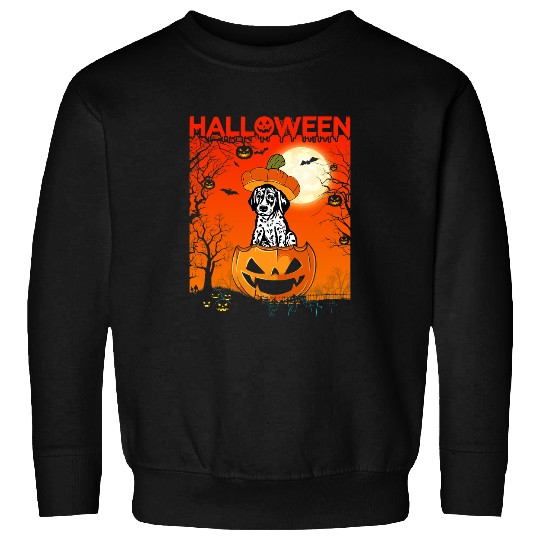 German Shorthaired Pet Pumpkin Girls German Shorthaired Pointer Dog Halloween Party Sweatshirts
