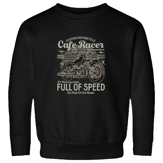 London Street Cafe Racer Retro Motorcycle Biker Sweatshirts