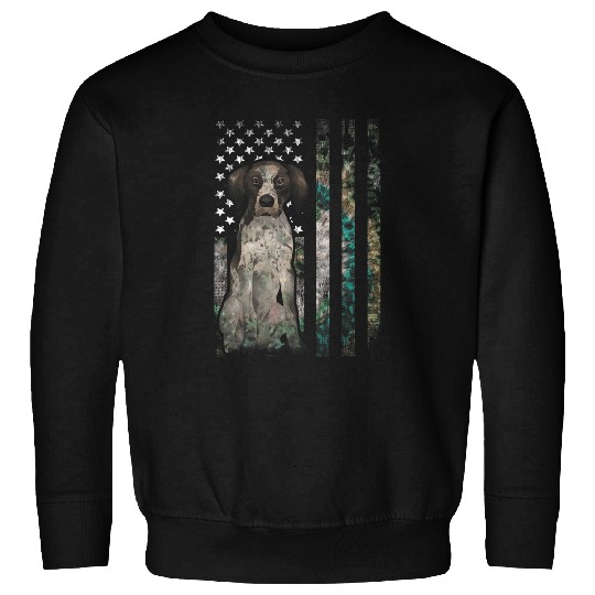 German Shorthaired Pet Camo American Flag German Shorthaired Pointer 4th Of July 2 Sweatshirts