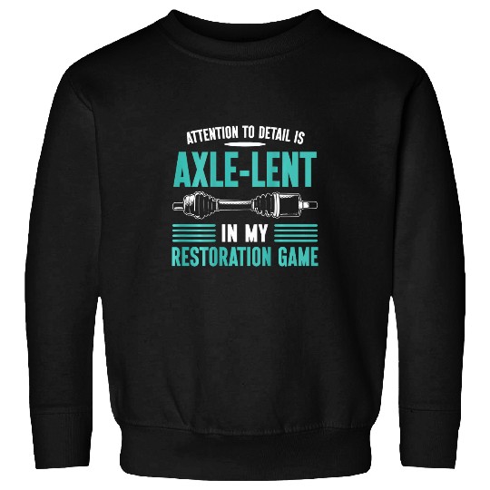Backprint Muscle Car Car Mechanic Auto Detailing Sweatshirts