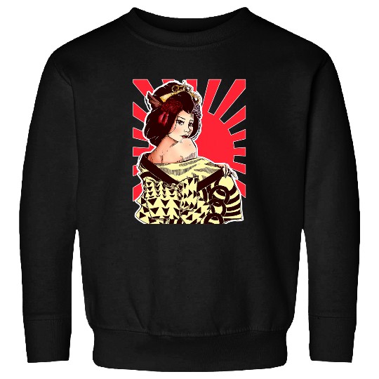 Beautiful Japanese Kimono Geisha Girl Sweatshirts
