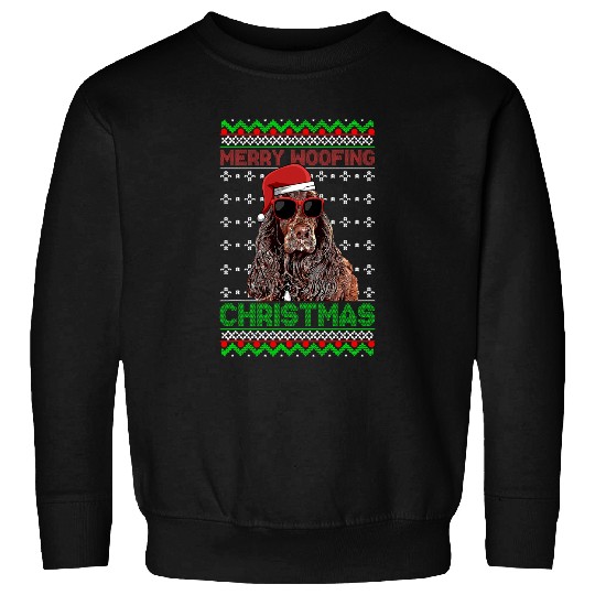 Boykin Spaniel Pet Funny Merry Woofing Christmas Sweatshirts