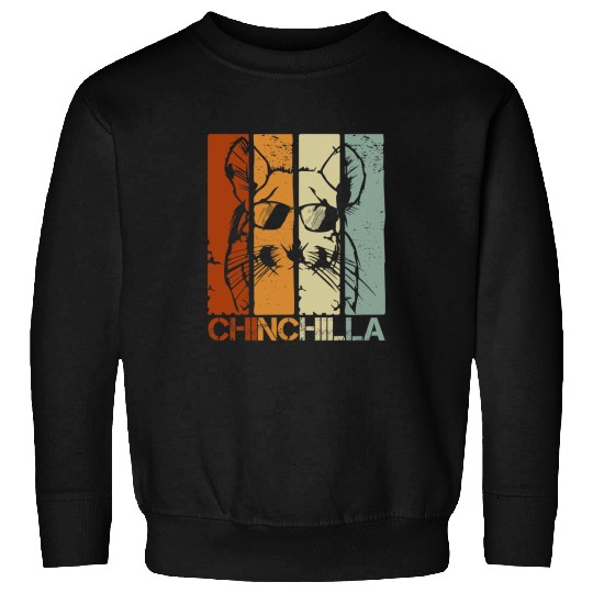 Chinchilla Mammal Wool Mouse Chinchilla Chinchillas Retro Rodent Sweatshirts