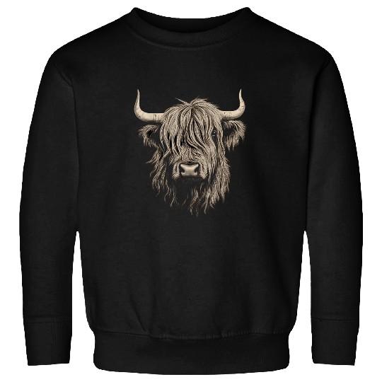 Highland Cow Cattle Hairy Animal Print Breeders Farm Farmer 26 Sweatshirts