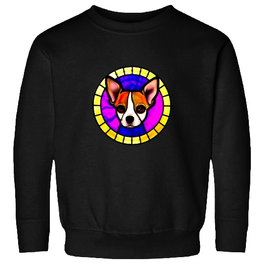 Chihuahua Pet Stained Glass Pop Art 6 Sweatshirts