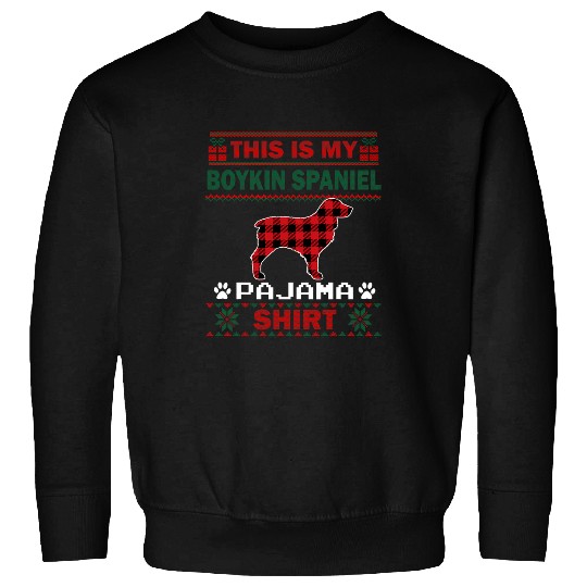 Boykin Spaniel Pet Gifts My Dog Pajama Ugly Christmas Xmas Sweatshirts