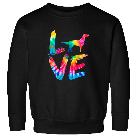 English Setter Pet English Setter Tie Dye Love Dog Mom Dad Sweatshirts