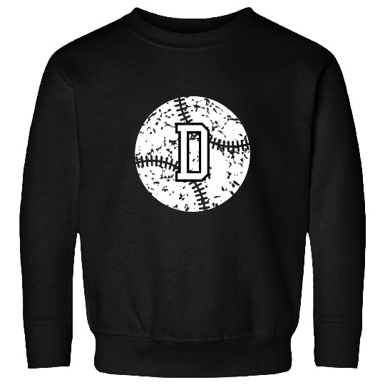 Sport Baseball Letter D Baseball Team Red Initial D Sweatshirts
