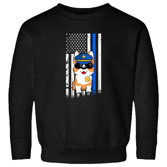 Corgi Pet Welsh Corgi Police Corgi Back the Blue Law Enforcement Appreciation Gift 235 Sweatshirts