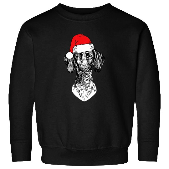 German Shorthaired Pet Santa German Shorthaired Pointer GSP Dog Ugly Christmas Sweatshirts