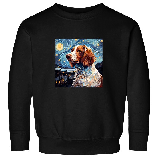 Boykin Spaniel Pet Starry Night For Dog Mom Dog Dad 3 Sweatshirts