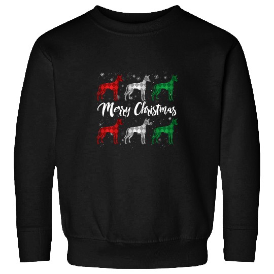 Ibizan Hound Pet Merry Christmas Argyle Sweatshirts