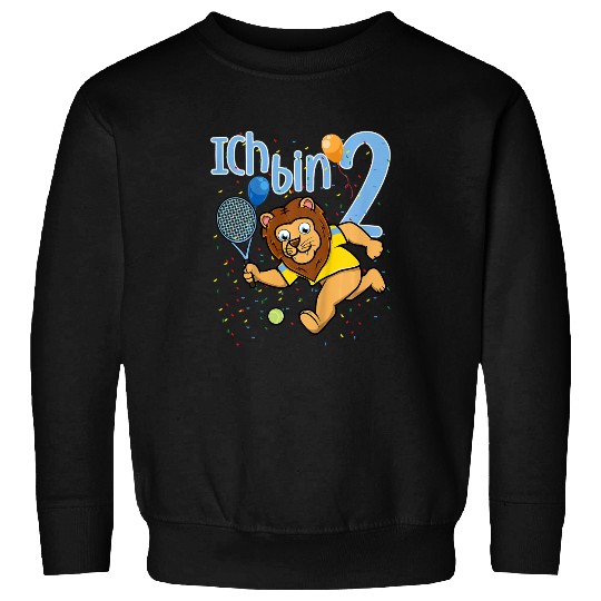 Discover Sport Tennis Lion Gift Kids Second Birthday Boy Tennis Lion Ich Bin Zwei Sweatshirts