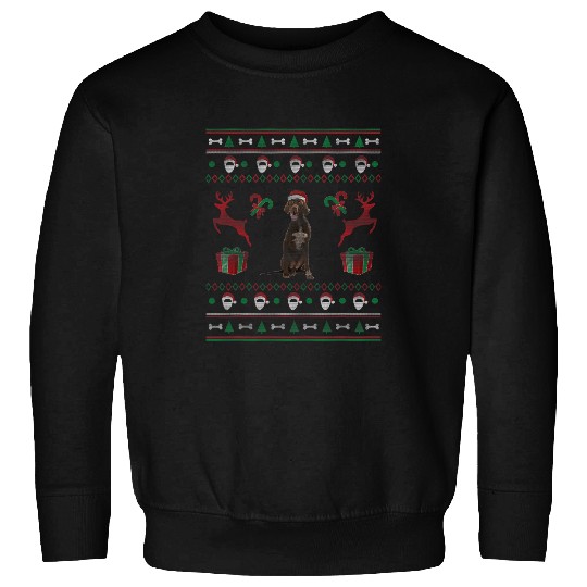 German Shorthaired Pet Christmas Ornament With Santa 1 Sweatshirts