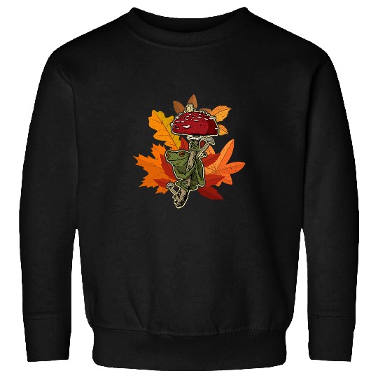 Toad mushroom wildlife biologist cute garden cottage flower 5 Sweatshirts